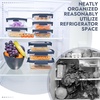 image:image10Pack Glass Food Storage Containers with Tempered Glass Lids  Borosilicate Airtight OvenSafe 4F950F BPAFree 44 amp 16 Cup LeakProof Dishwasher Safe Blue