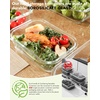 image:image12Pack Glass Containers with Tempered Lids  Borosilicate OvenSafe4F950F Airtight BPAFree MultiSize for Meal Prep Dishwasher Safe 16 cups to 64 cups PinkTempered Lids Blue