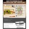 image:image4Pack Glass Food Storage Containers with Tempered Glass Lids 2x 47 Cup amp 2x 93 Cup Airtight Oven amp Microwave Safe Borosilicate Glass 4F to 950FGray
