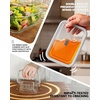 image:image4Pack Glass Food Storage Containers with Tempered Glass Lids 2x 47 Cup amp 2x 93 Cup Airtight Oven amp Microwave Safe Borosilicate Glass 4F to 950FGray