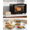 image:image4Pack Glass Food Storage Containers with Tempered Glass Lids 2x 47 Cup amp 2x 93 Cup Airtight Oven amp Microwave Safe Borosilicate Glass 4F to 950FGray