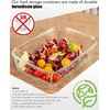 image:image4Pack Glass Food Storage Containers with Tempered Glass Lids 2x 47 Cup amp 2x 93 Cup Airtight Oven amp Microwave Safe Borosilicate Glass 4F to 950FGray