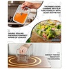 image:image4Pack Glass Food Storage Containers with Tempered Glass Lids 2x 47 Cup amp 2x 93 Cup Airtight Oven amp Microwave Safe Borosilicate Glass 4F to 950FGray
