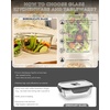 image:image4Pack Glass Food Storage Containers with Tempered Glass Lids 2x 47 Cup amp 2x 93 Cup Airtight Oven amp Microwave Safe Borosilicate Glass 4F to 950FGray