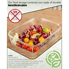 image:image4Pack Glass Food Storage Containers with Tempered Glass Lids 2x 47 Cup amp 2x 93 Cup Airtight Oven amp Microwave Safe Borosilicate Glass 4F to 950FGreen