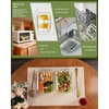 image:image4Pack Glass Food Storage Containers with Tempered Glass Lids 2x 47 Cup amp 2x 93 Cup Airtight Oven amp Microwave Safe Borosilicate Glass 4F to 950FGreen