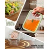 image:image4Pack Glass Food Storage Containers with Tempered Glass Lids 2x 47 Cup amp 2x 93 Cup Airtight Oven amp Microwave Safe Borosilicate Glass 4F to 950FGreen