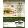 image:image4Pack Glass Food Storage Containers with Tempered Glass Lids 2x 47 Cup amp 2x 93 Cup Airtight Oven amp Microwave Safe Borosilicate Glass 4F to 950FGreen