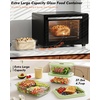 image:image4Pack Glass Food Storage Containers with Tempered Glass Lids 2x 47 Cup amp 2x 93 Cup Airtight Oven amp Microwave Safe Borosilicate Glass 4F to 950FGreen