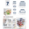 image:image4Pack Glass Food Storage Containers with Tempered Glass Lids 2x 47 Cup amp 2x 93 Cup Airtight Oven amp Microwave Safe Borosilicate Glass 4F to 950FLight blue
