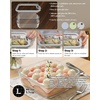 image:image4Pack Glass Food Storage Containers with Tempered Glass Lids 2x 47 Cup amp 2x 93 Cup Airtight Oven amp Microwave Safe Borosilicate Glass 4F to 950FLight gray