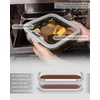 image:image4Pack Glass Food Storage Containers with Tempered Glass Lids 2x 47 Cup amp 2x 93 Cup Airtight Oven amp Microwave Safe Borosilicate Glass 4F to 950FLight gray