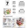 image:image4Pack Glass Food Storage Containers with Tempered Glass Lids 2x 47 Cup amp 2x 93 Cup Airtight Oven amp Microwave Safe Borosilicate Glass 4F to 950FLight gray