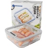 image:image4Pack Glass Food Storage Containers with Tempered Glass Lids 2x 47 Cup amp 2x 93 Cup Airtight Oven amp Microwave Safe Borosilicate Glass 4F to 950FLight gray