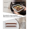 image:image4Pack Glass Food Storage Containers with Tempered Glass Lids 2x 47 Cup amp 2x 93 Cup Airtight Oven amp Microwave Safe Borosilicate Glass 4F to 950FLight gray