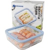 image:image4Pack Glass Food Storage Containers with Tempered Glass Lids 2x 47 Cup amp 2x 93 Cup Airtight Oven amp Microwave Safe Borosilicate Glass 4F to 950FLight blue