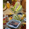 image:image4Pack Glass Food Storage Containers with Tempered Glass Lids 2x 47 Cup amp 2x 93 Cup Airtight Oven amp Microwave Safe Borosilicate Glass 4F to 950FLight blue