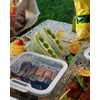 image:image4Pack Glass Food Storage Containers with Tempered Glass Lids 2x 47 Cup amp 2x 93 Cup Airtight Oven amp Microwave Safe Borosilicate Glass 4F to 950FLight gray