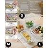 image:image4Pack Glass Food Storage Containers with Tempered Glass Lids 2x 47 Cup amp 2x 93 Cup Airtight Oven amp Microwave Safe Borosilicate Glass 4F to 950FLight gray
