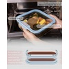 image:image4Pack Glass Food Storage Containers with Tempered Glass Lids 2x 47 Cup amp 2x 93 Cup Airtight Oven amp Microwave Safe Borosilicate Glass 4F to 950FLight blue