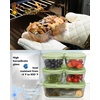 image:image4Pack Glass Food Storage Containers with Tempered Glass Lids 2x 47 Cup amp 2x 93 Cup Airtight Oven amp Microwave Safe Borosilicate Glass 4F to 950FOlive green