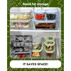 image:image4Pack Glass Food Storage Containers with Tempered Glass Lids 2x 47 Cup amp 2x 93 Cup Airtight Oven amp Microwave Safe Borosilicate Glass 4F to 950FOlive green