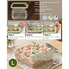 image:image4Pack Glass Food Storage Containers with Tempered Glass Lids 2x 47 Cup amp 2x 93 Cup Airtight Oven amp Microwave Safe Borosilicate Glass 4F to 950FOlive green