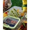 image:image4Pack Glass Food Storage Containers with Tempered Glass Lids 2x 47 Cup amp 2x 93 Cup Airtight Oven amp Microwave Safe Borosilicate Glass 4F to 950FOlive green