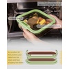 image:image4Pack Glass Food Storage Containers with Tempered Glass Lids 2x 47 Cup amp 2x 93 Cup Airtight Oven amp Microwave Safe Borosilicate Glass 4F to 950FOlive green