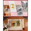 image:image4Pack Glass Food Storage Containers with Tempered Glass Lids 2x 47 Cup amp 2x 93 Cup Airtight Oven amp Microwave Safe Borosilicate Glass 4F to 950FPink