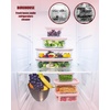 image:image4Pack Glass Food Storage Containers with Tempered Glass Lids 2x 47 Cup amp 2x 93 Cup Airtight Oven amp Microwave Safe Borosilicate Glass 4F to 950FPink