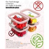 image:image4Pack Glass Food Storage Containers with Tempered Glass Lids 2x 47 Cup amp 2x 93 Cup Airtight Oven amp Microwave Safe Borosilicate Glass 4F to 950FPink