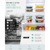 image:image8Pack Borosilicate Glass Food Storage Containers with Airtight Lids  Microwave Oven Freezer Safe LeakProof BPAFree  Meal Prep Baking amp Gift SetPlastic Lids