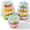 image:image8Pack Borosilicate Glass Food Storage Containers with Airtight Lids  Microwave Oven Freezer Safe LeakProof BPAFree  Meal Prep Baking amp Gift SetPlastic Lids